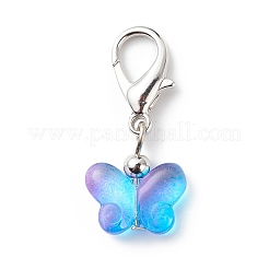 Transparent Spray Painted Glass Butterfly Pendant Decorations&nbsp;GL-CJ311E-P