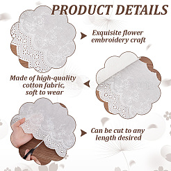 5 Yards Cotton Embroidery Flower Ribbon&nbsp;OCOR-GO0001-24