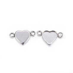 Tarnish Resistant 304 Stainless Steel Cabochon Connector Settings&nbsp;X-STAS-P210-13P