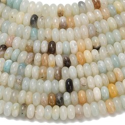 Natural Flower Amazonite Beads Strands&nbsp;G-L635-A36-4x2mm