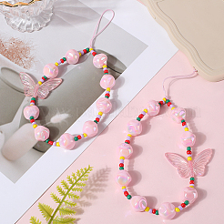 Acrylic Beaded Mobile Phone Lanyard Wrist Strap&nbsp;AJEW-WH20006-62