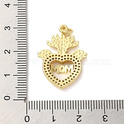 Mother's Day Brass Micro Pave Clear Cubic Zirconia Pendants&nbsp;FIND-Z041-20I