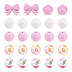 34Pcs 6 Styles Silicone Beads&nbsp;SIL-TA0003-51A