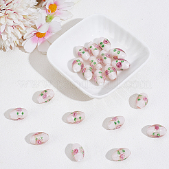 20Pcs Handmade Foil Glass Lampwork Beads&nbsp;LAMP-PA0001-63A