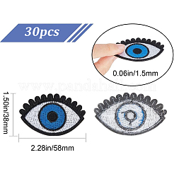 30Pcs Evil Eye Computerized Embroidery Cloth Iron on Patches&nbsp;PATC-GF0001-69