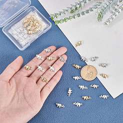 60Pcs 3 Colors Brass Links Connectors&nbsp;KK-PH0002-34