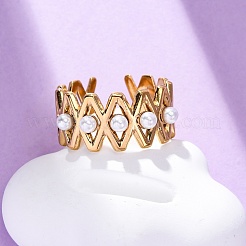 Stainless Steel Adjustable Cuff Rings for Women&nbsp;LS-RJEW-B126-02G
