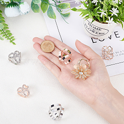 6Pcs 6 Styles Alloy Women Lady Girls Fashion Scarf Ring Buckle&nbsp;JEWB-CA0001-02