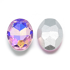 Pointed Back Glass Rhinestone Cabochons&nbsp;RGLA-T018-10x14mm-01