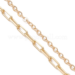 Brass Cable Chain Paperclip Chain Necklace Making&nbsp;AJEW-JB01468