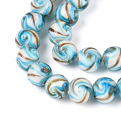 Handmade Gold Sand Lampwork Beads&nbsp;LAMP-T024-11C