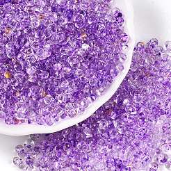 Spray Painted with Glitter Powder Glass Seed Beads&nbsp;SEED-T007-09B