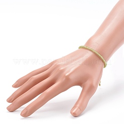 Natural Peridot Beaded Bracelets&nbsp;BJEW-JB06091-03