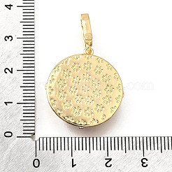 Brass Micro Pave Cubic Zirconia & Enamel Pendants&nbsp;KK-R222-14G-04