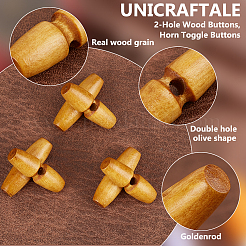 50Pcs 1-Hole Wood Buttons&nbsp;BUTT-UN0001-27B