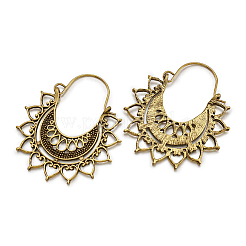 Bohemian Retro Style Alloy Dangle Hoop Earrings&nbsp;EJEW-TAC0003-02AG