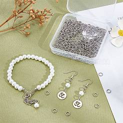 300Pcs 304 Stainless Steel Open Jump Rings&nbsp;STAS-UN0046-13
