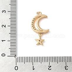 Brass Micro Pave Clear Cubic Zirconia Pendants&nbsp;KK-G503-39G