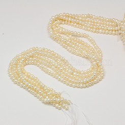 Grade AA Natural Cultured Freshwater Pearl Beads Strands&nbsp;LS-PEAR-L003-C-03-01