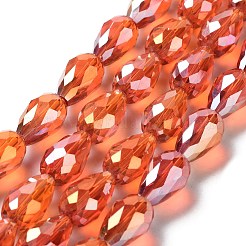 Electroplate Glass Beads&nbsp;EGLA-R006-15x10mm-M