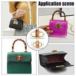 4 Pcs 2 Style Alloy Bag Twist Lock&nbsp;FIND-WR0008-04