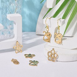100Pcs 10 Style 304 Stainless Steel Pendants&nbsp;STAS-LS0001-32G