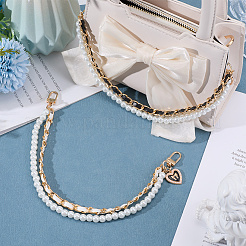 PU Leather & Plastic Pearl  Phone Hand Strap Chains&nbsp;AJEW-WH20048-12A