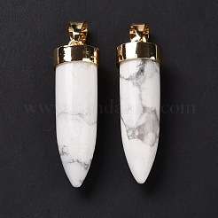 Natural & Synthetic Mixed Gemstone Pointed Pendants&nbsp;G-C023-12