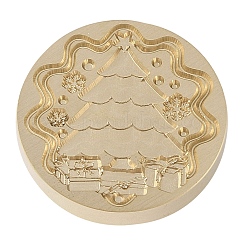 Christmas Series Wax Seal Brass Stamp Head&nbsp;AJEW-M037-01G-07