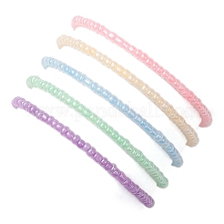 5Pcs 5 Colors Evil Eye Resin & Glass Seed Beaded Stretch Bracelet Sets&nbsp;BJEW-JB10477