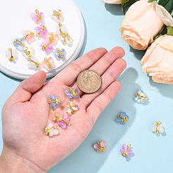 25Pcs 5 Colors Glass Pendants&nbsp;GLAA-YW0005-47