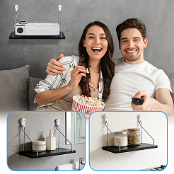 Density Board & Stainless Steel Wall Storage Rack&nbsp;AJEW-WH0596-860