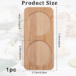 2 Round Slots Bamboo Serving Tray&nbsp;ODIS-WH0329-38B