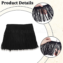 1Pc Suede Fabric Tassels Ribbon&nbsp;OCOR-GF0005-60B-01