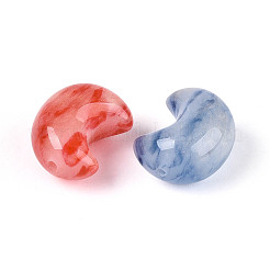 Opaque Resin Moon Beads&nbsp;RESI-T060-32M