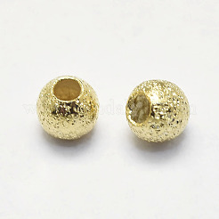 Long-Lasting Plated Brass Textured Beads&nbsp;X-KK-K193-112G-NF