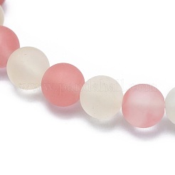 Frosted Tigerskin Glass Bead Stretch Bracelets&nbsp;BJEW-K212-A-016
