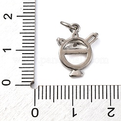 Brass Micro Pave Cubic Zirconia Dessert Charms&nbsp;KK-P308-63P