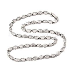 Brass Micro Pave Cubic Zirconia Geometric Tennis Necklaces&nbsp;NJEW-C121-02C-P