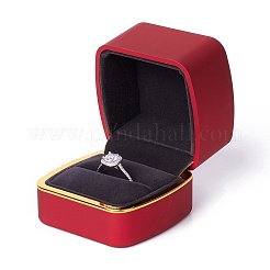 Square Plastic Jewelry Ring Boxes&nbsp;OBOX-F005-01B