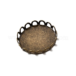 Brass Lace Edge Bezel Cups&nbsp;KK-E184-AB-NF