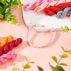 10 Bundles 10 Colors Nylon Braided Cord&nbsp;NWIR-PH0002-06B-01