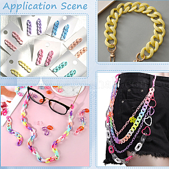 800Pcs Opaque Acrylic Linking Rings&nbsp;MACR-SP0002-13