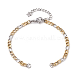 304 Stainless Steel Figaro Chain Bracelet Makings&nbsp;AJEW-JB01284