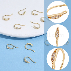 8 Pairs Brass Earring Hooks&nbsp;KK-BBC0027-65G