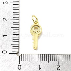 Rack Plating Brass Micro Pave Cubic Zirconia Pendants&nbsp;KK-D359-04G