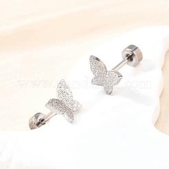 304 Stainless Steel Stud Earrings&nbsp;EJEW-H161-01P-D