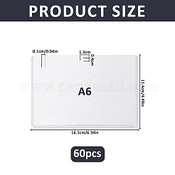 60Pcs Transparent Plastic Name Card Holders&nbsp;AJEW-FH0009-08C