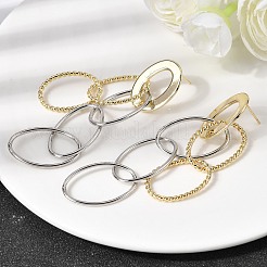 Rack Plating Brass Dangle Stud Earrings&nbsp;EJEW-L308-05GP