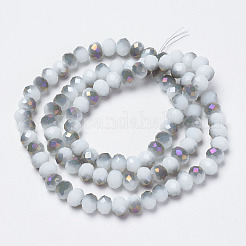 Electroplate Opaque Glass Beads Strands&nbsp;LS-EGLA-A034-P8mm-F16